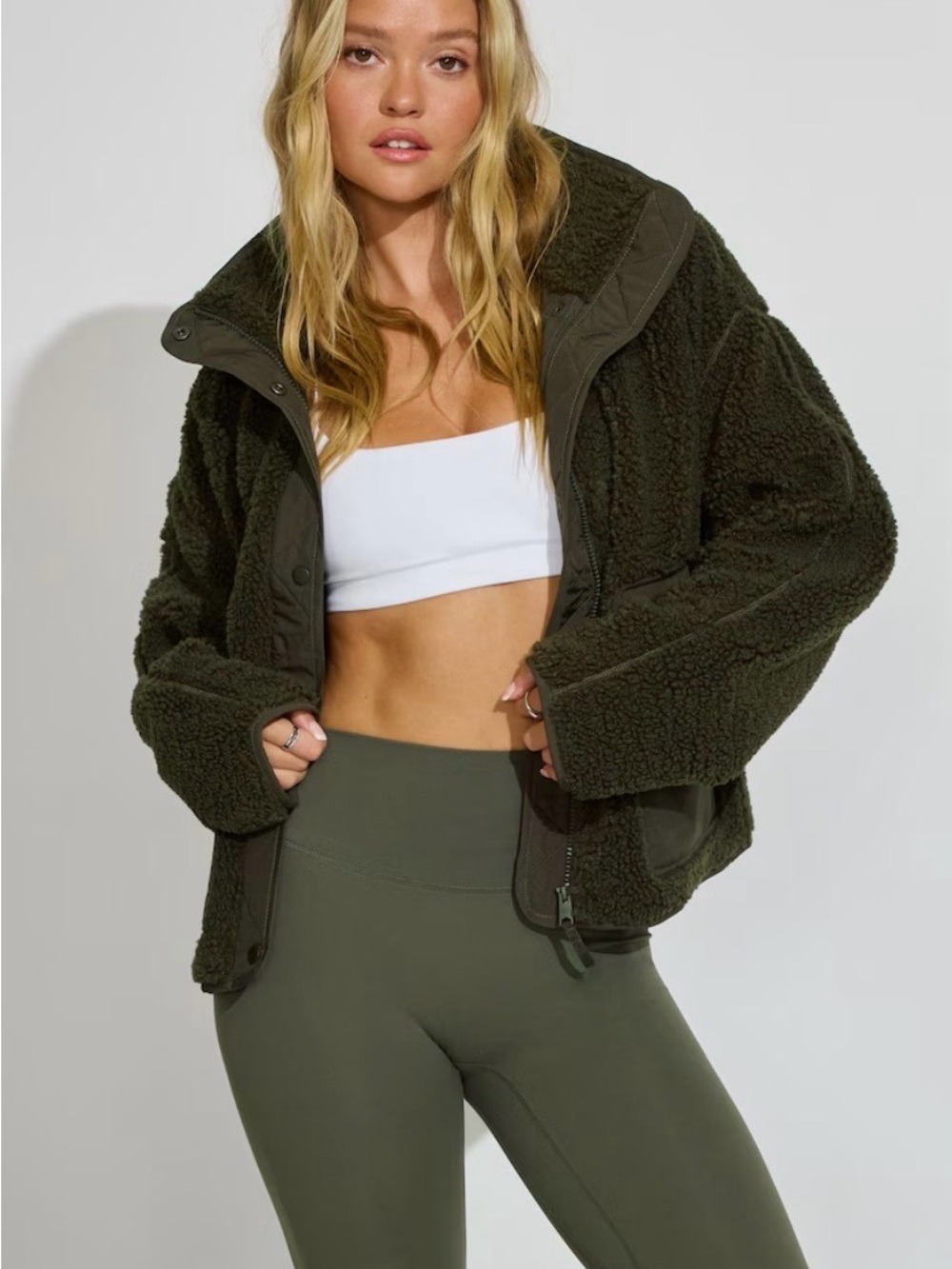 Garage Sherpa Mixed Media Jacket